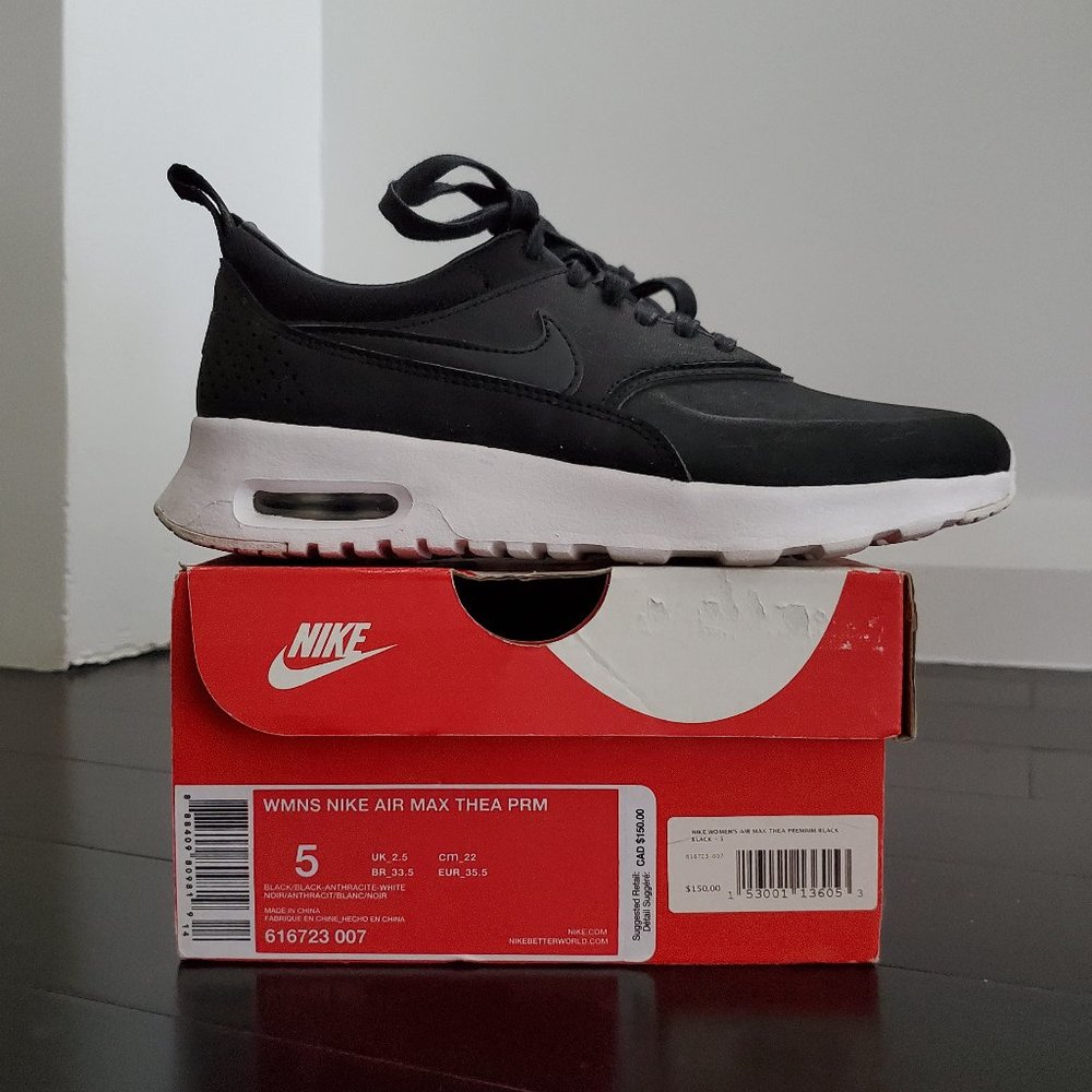 Nike | Size 5 | Air Max Thea Premium Sneaker | Black